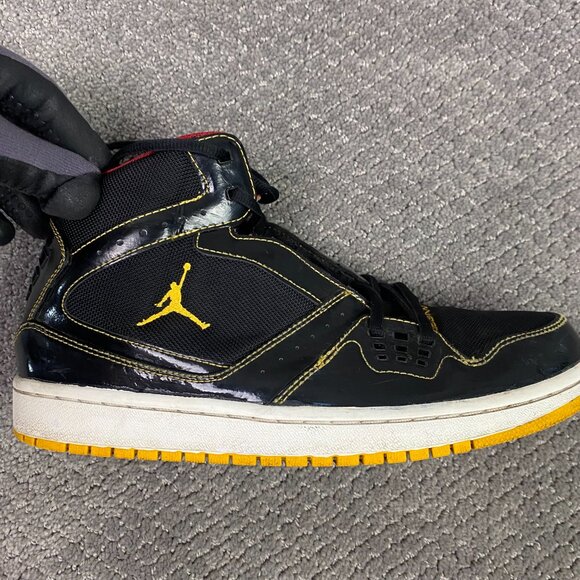 Nike Jordan 1 Flight Shoes Men's 9.5 Black Basketball Sneakers 372704 037 - Picture 6 of 14